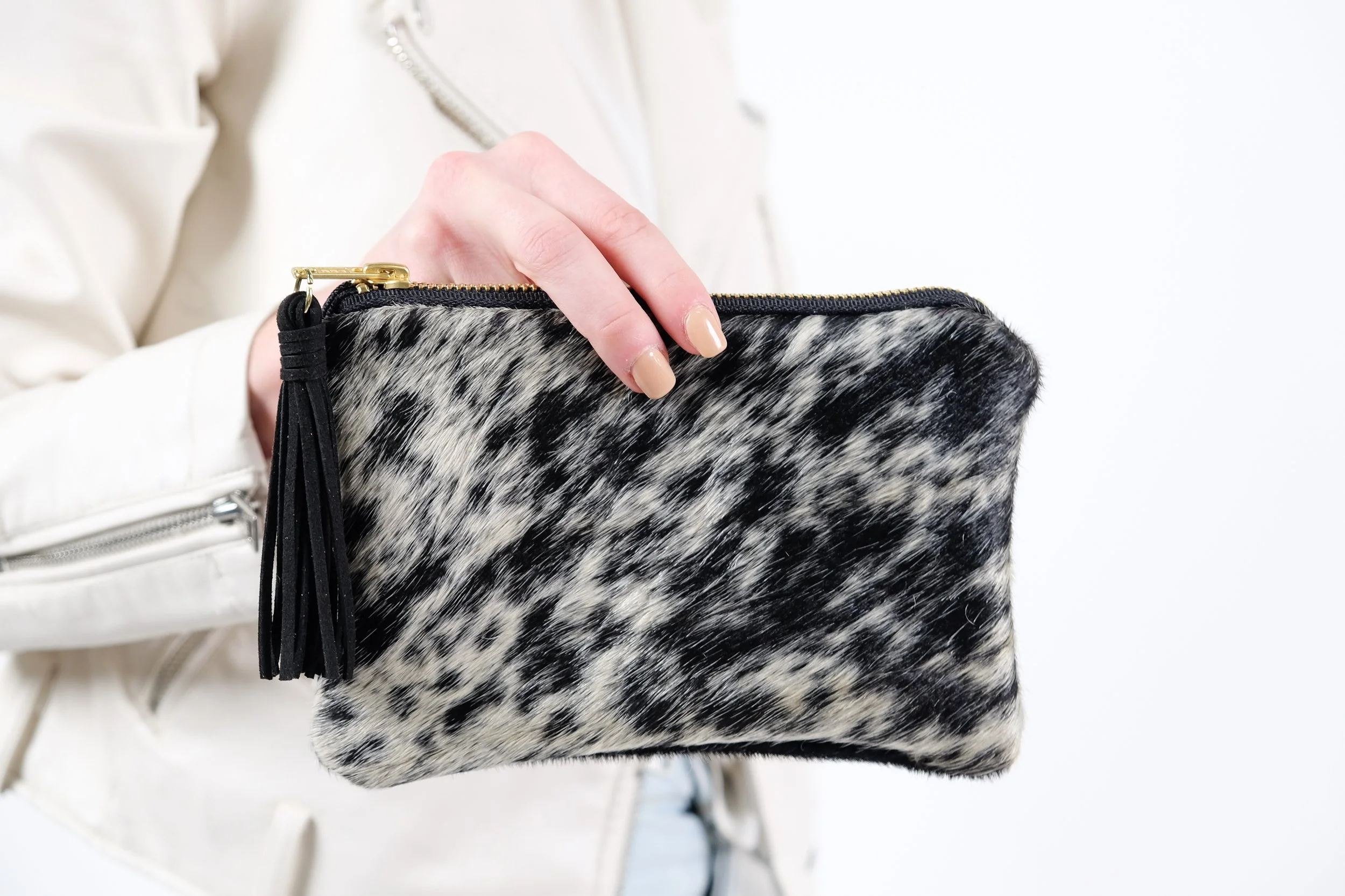 Black and White Mini Clutch Parker Hyde